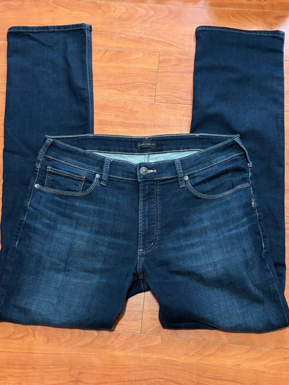 Silver Jeans Men’s Slim Straight Jeans in Dark Blue